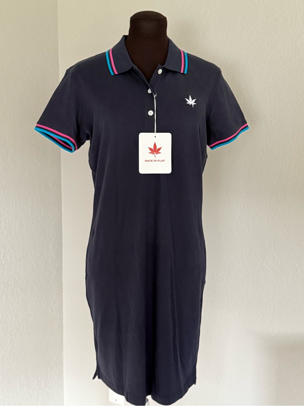 BOAST NWT Women’s Navy Piqué Polo Dress Size Large